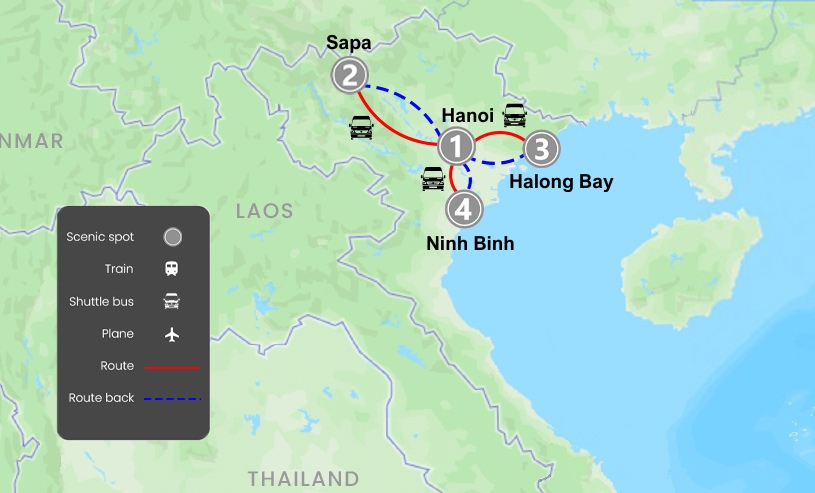 Northern Vietnam Tour 7 Days: Hanoi - Sapa - Halong Bay - Ninh Binh