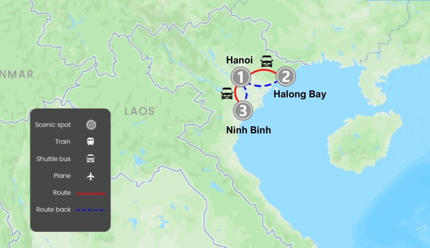 Northern Vietnam Tour 5 Days: Hanoi - Halong Bay - Ninh Binh